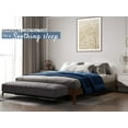 thumbnail image 3 of Acacia Mervyn Bed Frame Solid Wood Platform Bed, King Size Bed Frame, Unique Design Contemporary Signature Wood Bed Compatible with All Mattresses, No Box Spring Needed, Quick Installation, Chocolate, 3 of 5