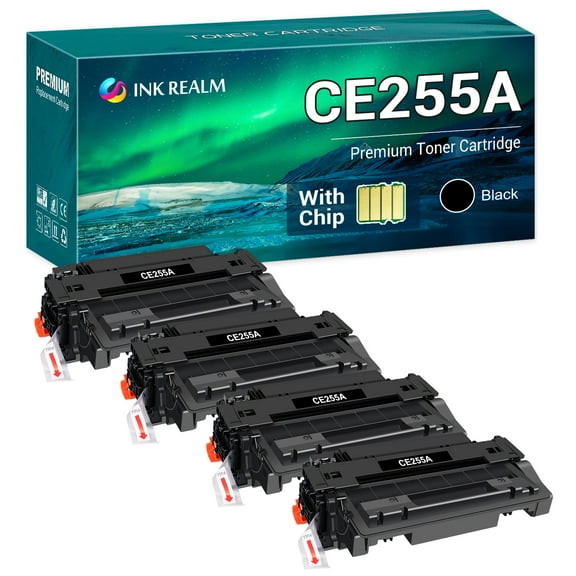 Cool Toner Compatible Toner Replacement for HP 55A CE255A High Yield (Black, 4-Pack)