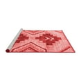 thumbnail image 2 of Ahgly Company Machine Washable Indoor Round Abstract Red Modern Area Rugs, 7' Round, 2 of 4