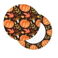 thumbnail image 2 of Picia Autumn Pumpkin Pattern Round Stool Covers Comfy Seat Covers Stretch Removable Washable Chair Slipcover Round Bar Chair Cushion Cover-14 inch, 2 of 7