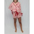 thumbnail image 4 of Hirigin Store Women's Valentine's Day Lounge Set Long Sleeve Heart Print Shirt Drawstring Shorts Sleepwear, 4 of 6