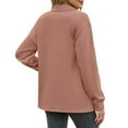 thumbnail image 2 of Pimfylm Women's Long Sleeve Shirts 2025 Fall Henley Dressy Loose Casual Tops Trendy Blouses Cute T-Shirts Outfits Clothes Pink, XXL, 2 of 7