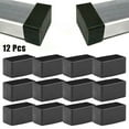 thumbnail image 4 of Furniture Protector Set 12 PCS Rectangle Chair Leg Caps Table Feet Covers Rubber Floor Protectors Anti-Slip Noise Reduction Pads for Wooden Laminate Floors Black, 4 of 4