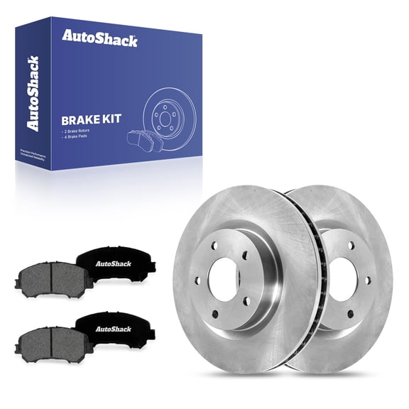 AutoShack Front Vented Brake Rotors   Premium Ceramic Pads 6-PC Brake Kit Replacement for 2017-2019 Nissan Rogue 12.6" (320 mm)