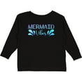 thumbnail image 3 of Inktastic Mermaid Vibes Text in Blues Boys or Girls Long Sleeve Toddler T-Shirt, 3 of 5