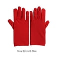 thumbnail image 3 of Inteprter Guantes de LICRA para mujer, ropa de mano elástica corta, acogedora, ropa de Cosplay, adornos de conducción para cena, finos para fiesta Suministros térmicos Rojo Inteprter HA061226-01, 3 of 6
