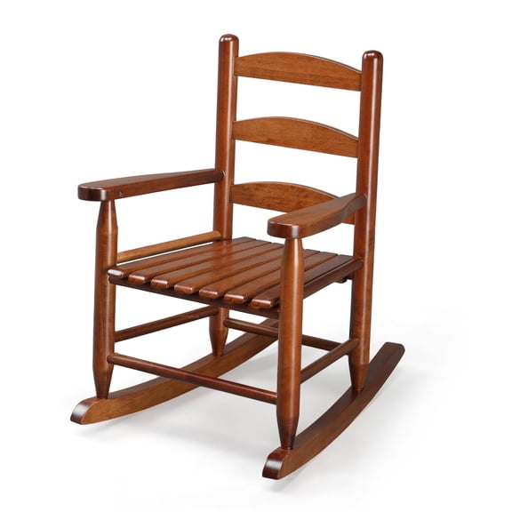 JOYMOR Outdoor Wooden Rocking Chair for Kids with High Backrest, Toddler Rocker Weather, Patio Rocker Chair Suitable for Porch, Garden, Balcony