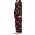 thumbnail image 2 of joogoo Pajamas Set for Women Red Bows Long Sleeve Pjs Loungewear L, 2 of 7