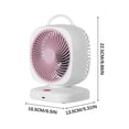 thumbnail image 5 of Ovzne 8-Inch USB Charging Fan with Light Sound - 2000mAh Battery, 5-Speed Adjustable, Super Silent (≤37dB) Brushless Motor Fan for Students, Office Home Use, 5 of 6