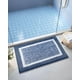 thumbnail image 2 of Alfombra de baño Color&Geometry de microfibra azul oscuro, 40 x 60 cm, antideslizante, 2 of 8