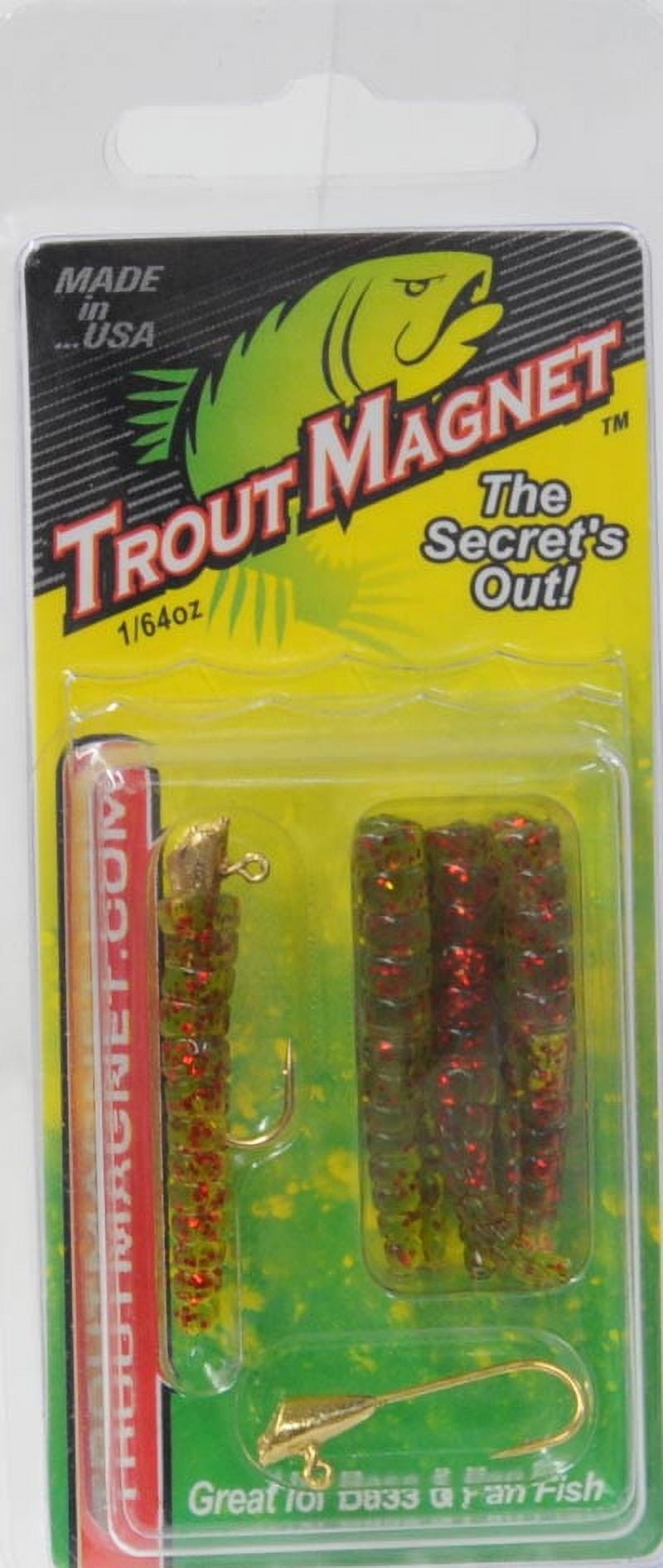 (3 pack) Leland Lures Trout Magnet 1/64 oz Softbait 9 Count Green