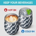 thumbnail image 4 of Modern 12oz Stainless Steel Insulated Wine Tumbler with Lid and Straw – Double Wall Vacuum Mug for Hot & Cold Drinks, 304 Steel Interior, Sweat-Free Design, 4 of 5