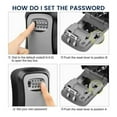 thumbnail image 4 of Wall Mount Key Lock Box 4 Digit Password Code Security Lock No Key for Home Office Key Safe Secret Storage Box Organizer ,More Reliable & Robust, 4 of 6