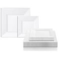 thumbnail image 4 of Smarty 9.5" White Square Disposable Plastic Dinner Plates 120ct, 4 of 8