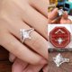 thumbnail image 4 of 2pcs Gota de Encaje Conjunto Anillo Anillo Corazón Femenino Moda Personalidad Anillo Señoras Anillo Sets, 4 of 8