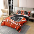 thumbnail image 3 of Erosebridal Housse de Couette Sport en Coton 100 % pour Adolescents Grand, Literie Rétro Rugby Taille Grand, Décoration Football Américain, Réversible 3 Pcs (Sans Couette), 3 of 8