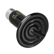 Simple Deluxe 25W Ceramic Heat Emitter Reptile Heat Lamp Bulb No Light Emitting Brooder Coop Heater for Amphibian Pet & Incubating Chicken, black, 1-Pack