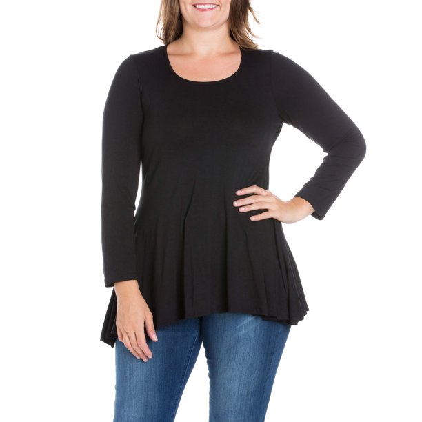 plus size hi low tunic