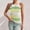Green(New), variant on PNTUTB Women's Fashion Color Block Openwork Crew Neck Pullover Casual Comfortable Sleeveless Knit Tops