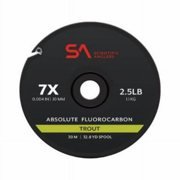 Scientific Anglers 667019 Absolute Fluorocarbon Trout Tippet - 30 Meters, Clear