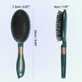 thumbnail image 2 of Unique Bargains 1 Pcs Hair Brush Detangling Brush for Women and Men Hair Brush for Straight Curly Plastic Dark Green, 2 of 7