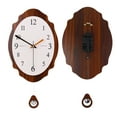 thumbnail image 2 of Vintage Swing Wall Clock with White Dial & Walnut Frame - Silent Acrylic Pendulum Design for Modern Home Decor ,15.7*15.7ins, 2 of 10
