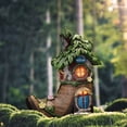 thumbnail image 5 of TERESA'S COLLECTIONS 6" Boot Fairy House Garden Statue with Solar Light, Resin Outdoor Decor, 5 of 6