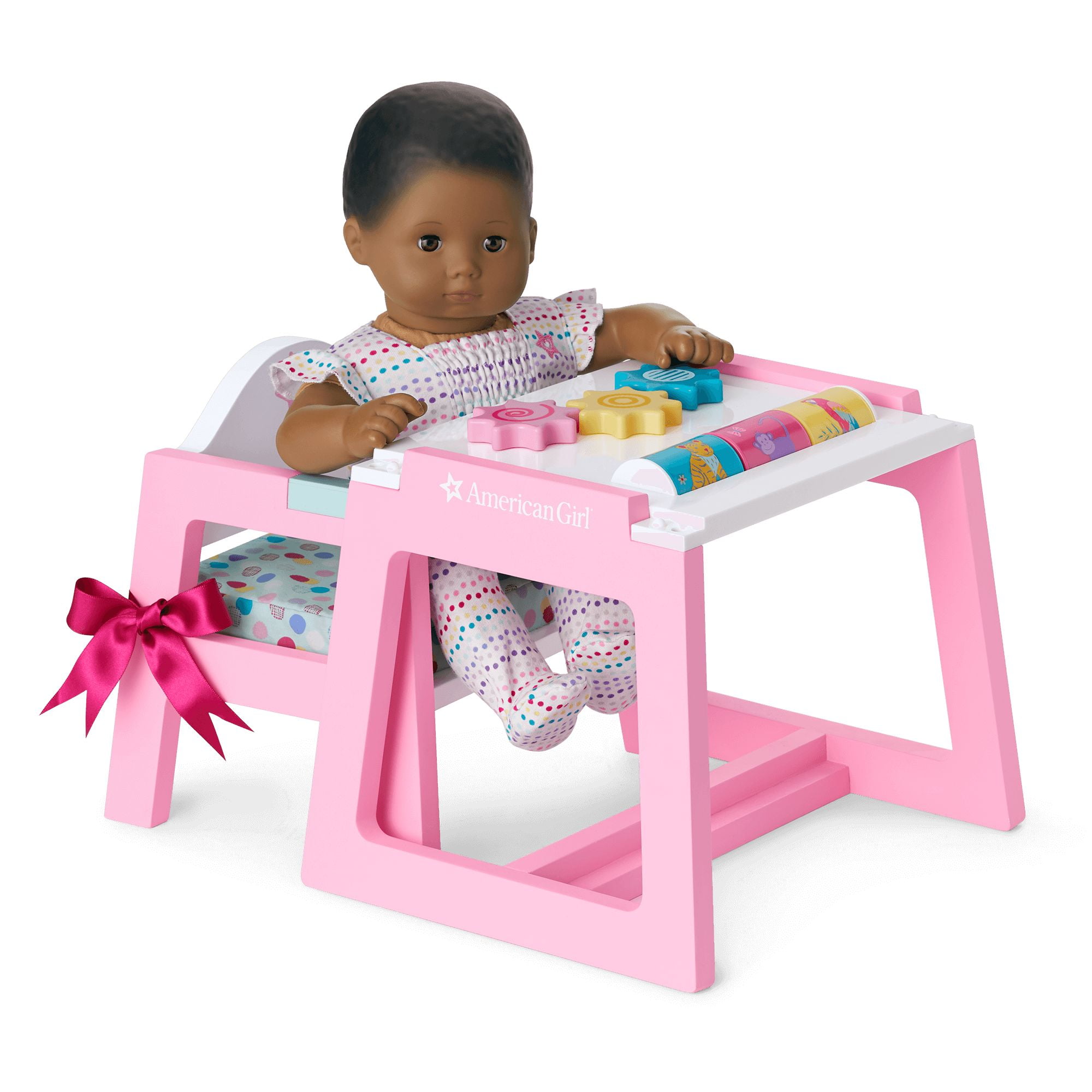 American Girl Bitty Baby Convertible High Chair Table For 15 Dolls Doll Not Included Walmartcom Walmartcom