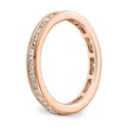 thumbnail image 4 of 14K Rose Gold Ring Band Eternity Diamond Square Polished 1ct Princess Channel Set , Size 9, 4 of 4