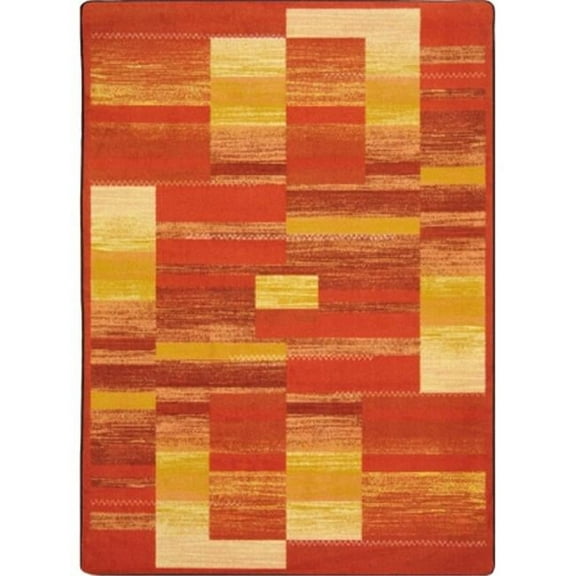 Kid Essentials Boomblox Rectangle Teen Area Rugs  03 Orange - 3 ft. 10 in. x 5 ft. 4 in.