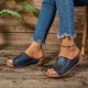 thumbnail image 1 of WILLBEST Sandalias De Cuña Con Plataforma Para Mujer, Sandalias De Cuña Transpirables Con Hebilla Trenzada Versátiles A La Moda, 1 of 9