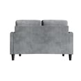 thumbnail image 6 of Home Design Goliad Velvet Arm Loveseat with Pocket Spring, Soft Cushions, Clean Lines Design, Gray, 6 of 10