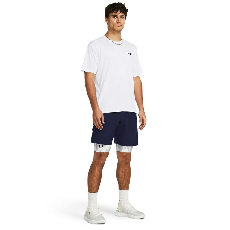 Men's Under Armour 8.25-in. Woven Wordmark Shorts Color: Hydro