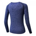 thumbnail image 2 of Gym T-Shirt Women Quick-Dry Compression Top Long Sleeve Sports Yoga Running Soild Colors Tops Tee, 2 of 4
