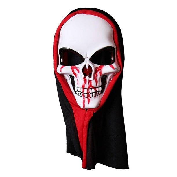 Máscara de calavera, esqueleto, aterrador, fantasma, muerte, alta elasticidad, transpirable, unisex, accesorios de juego de rol para Halloween, fiesta, tipo 3