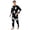 Black White, variant on Halloween Pjs, Halloween Family Matching Pajamas Set, Black White Spooky Cute Ghost Bat Long Sleeve Sleepwear, Graphic Loungewear, Soft Cozy Fun Holiday Nightwear for Parties & Gatherings, 12 M