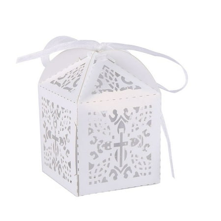 Birthday Pink Shimmer - 10PCS Favor Baby Shower Birthday Hollow Wedding Party Candy Gift Boxes