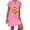 Pink, variant on lcziwo Casual Summer Dresses for Women Linen Sunflower Print Short Sleeve Vacation Dress Flowy Casual Beach V Neck Dress Pink L