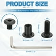 thumbnail image 2 of Uxcell Hex Drive Socket Cap Bolt, Chicago Screw Binding Post Screw Carbon Steel Dowel Nut with Hex Wrench Black M6x16mm, 2 of 7