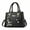Black, variant on Women Barrel Handbags Purses Fashion Satchel Bags Top Handle Shoulder Bags Vegan Leather Work Bag