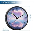 thumbnail image 3 of Voice Activated Clock with Glow Light 12 Inch Large Silent Wall Clock Battery Operated for Home Decor A Heart-shaped Cloud, 3 of 8