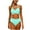Mint Green, variant on Girls Bikini Swimsuits, Summer Vacation Two Piece High-waisted Swimsuit Tops and Swimsuit Bottoms Black Size 14-16
