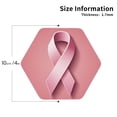 thumbnail image 2 of Ribbon Breast Cancer Awareness Leather Drink Coasters for Drinks (6 Pack) for Tabletop Protection Hexagon, 2 of 6