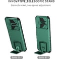 thumbnail image 6 of Bracket Phone Case for Samsung Galaxy A25 5G with Kickstand & Slide Camera Lens Cover, Dual Layer Rugged Shockproof Protection Cover Case for Samsung Galaxy A25 5G LT-Green, 6 of 9