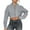 Silver, variant on Zip up Hoodie Women Cropped Casual Sweatshirts Workout Long Sleeve Drawstring Hooded Jacket Crop Tops