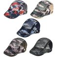thumbnail image 5 of CoCopeaunts Beret Hats for Men Fashion Camouflage Mesh Peaked Cap Women Summer Visor Adjustable Streetwear Newsboy Cap Unisex, 5 of 7