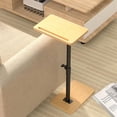thumbnail image 4 of Sofa Armrest Tray Table for Couch Swivel Height Adjustable End for Small Spaces Snack Side Table for Bed or Chair with Phone & Tablet Slot (Rustic ), 4 of 6