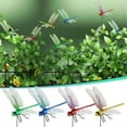 thumbnail image 4 of 8pcs Artificial Dragonfly Pole Clips For Outdoors 3d Dragonfly Decor Gardening, 3d Dragonfly Garden, 4 of 5