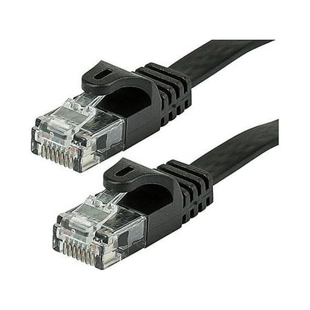 UPC: 0844660095477 | Monoprice 3  30AWG Cat5e UTP Flat Ethernet Network Cable Black 109547