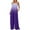 Purple, variant on Full Womens Summer Pants Blue Jumpsuit Gradient with Pockets Comfy Ladies Trousers